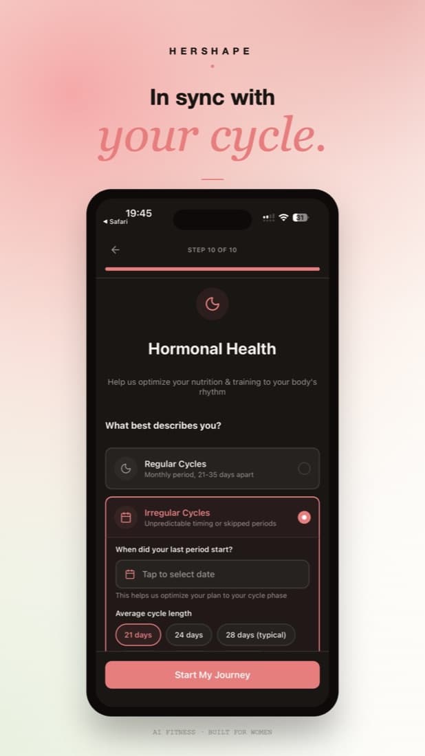HerShape — screen 4 of 4